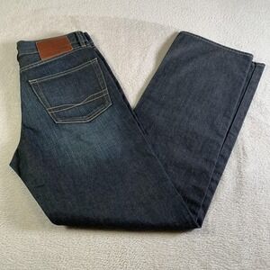 Hugo Boss Texas Jeans Mens 30x32 Dark Wash Blue Straight Leg 100% Cotton Denim